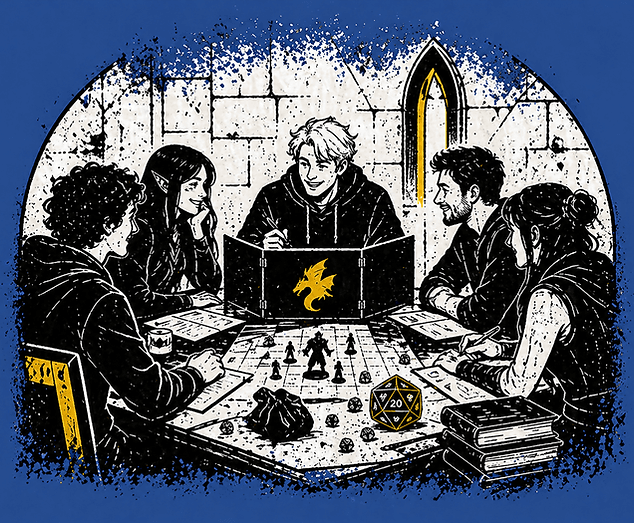 Joueurs de jeu de rôle autour d'une table